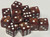 Chocolate Brown Acrylic Marble 16mm D6 Set