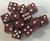 Chocolate Brown Acrylic Marble 16mm D6 Set