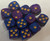 Purple & Blue Acrylic Marble 16mm D6 Set