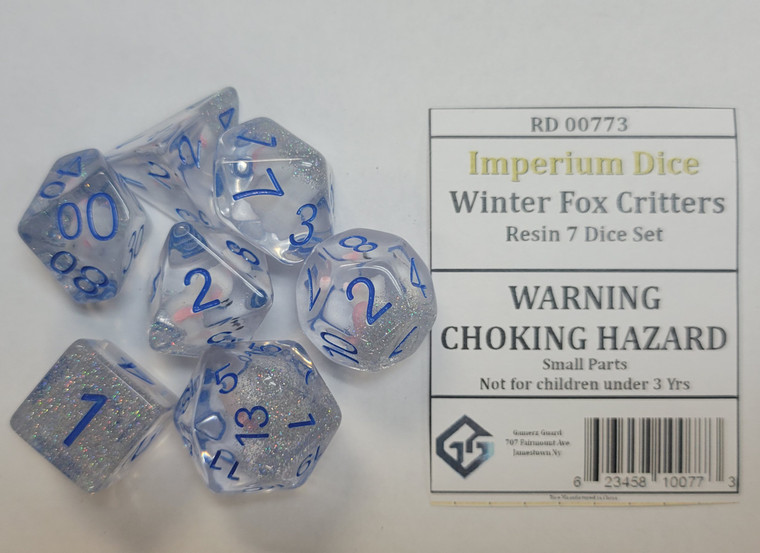 Winter Fox Critters Resin 7 Dice Set