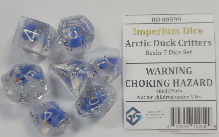 Arctic Duck Critters Resin 7 Dice Set