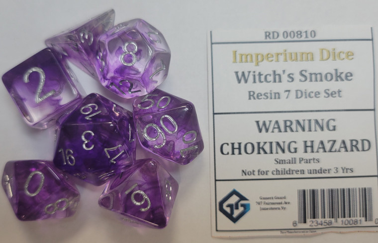 Witch's Smoke Resin 7 Dice Set