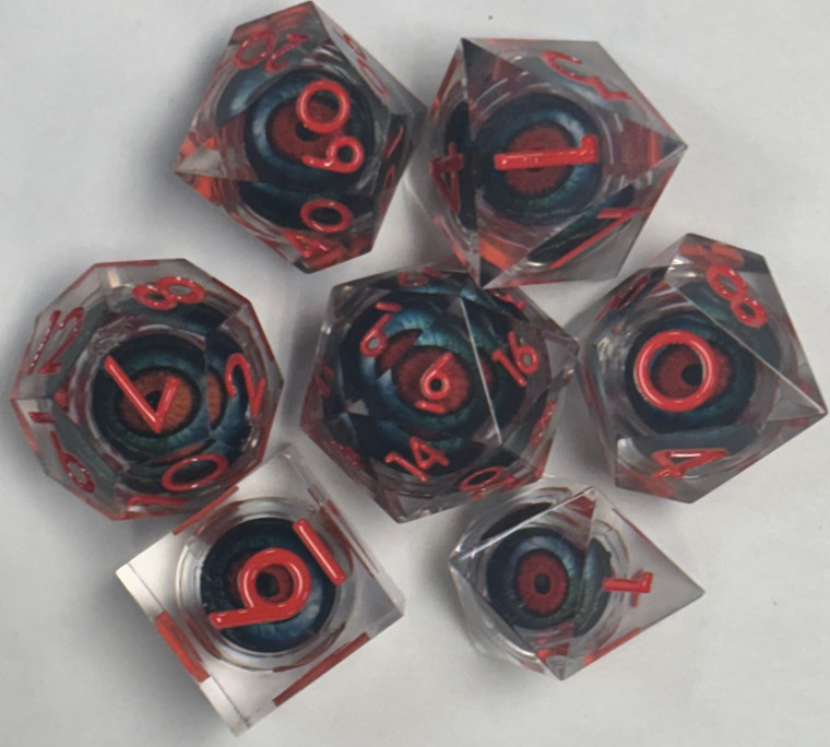 Hunting for Food Leviathan Eyes Resin 7 Dice Set