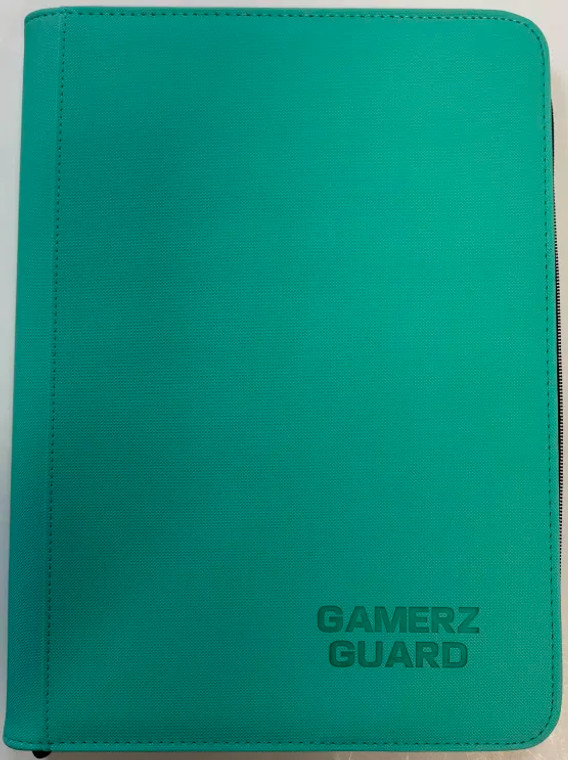 Aquamarine 9-Pocket Zipper Binder