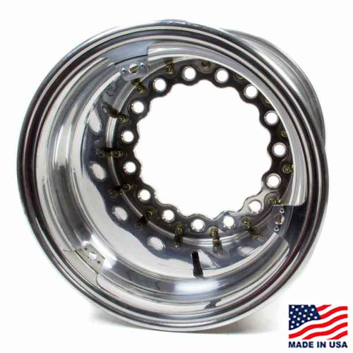 Keizer Polished Half Wheel - Standard with Tabs - Aluminum - 15x9 - Wide 5