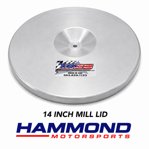 Hammond Motorsports HMS 14" Aluminum Air Cleaner Lid - Mill Finish