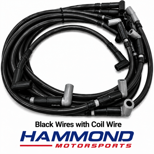 Black Multi-Fire Spark Plug Wires With Coil Wire 