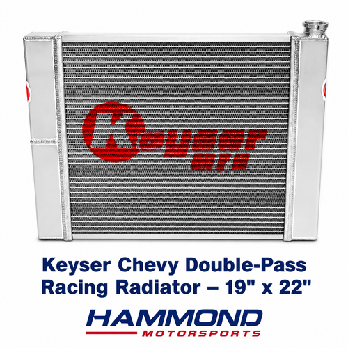 Keyser Chevy Double-Pass Racing Radiator – 19" x 22"