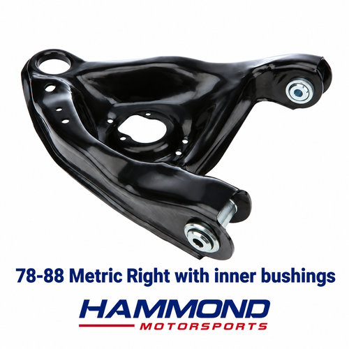 1978–1987 Metric right front lower control arm with inner bushings – passenger side