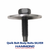 Qwik Bolt silver 7/8-inch body bolt with captive aluminum washer, 1/4"-20 dog-point thread and 7/16-inch wrench flat—package of 10.