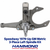 Speedway 1979-Up GM Metric 3-Piece Left Spindle Kit with spindle body, steering arm, and caliper bracket – 91034501-L