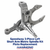 Speedway 3-Piece Left Short Arm Metric Spindle Kit – Pinto replacement with spindle body, short steering arm, and caliper bracket
