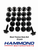 1/4"-20 x 1" Black Titanium Body Bolts – 25 Pack