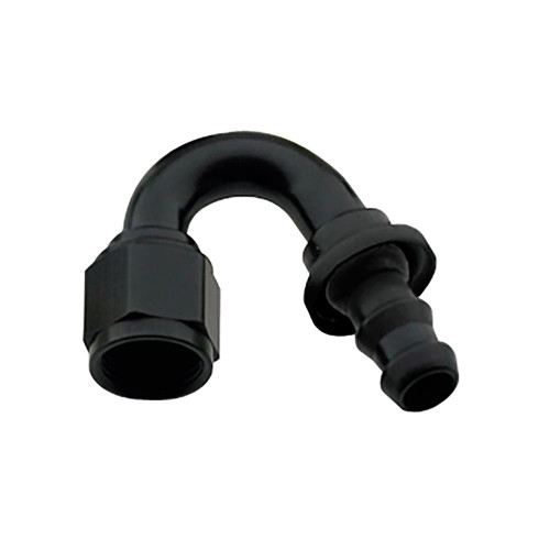 Fragola -8AN Push-Lite End 180 Degree - Black