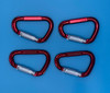 Set of (4) Wide Mouth Triple Lock Carabiner