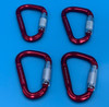 Set of (4) Wide Mouth Triple Lock Carabiner