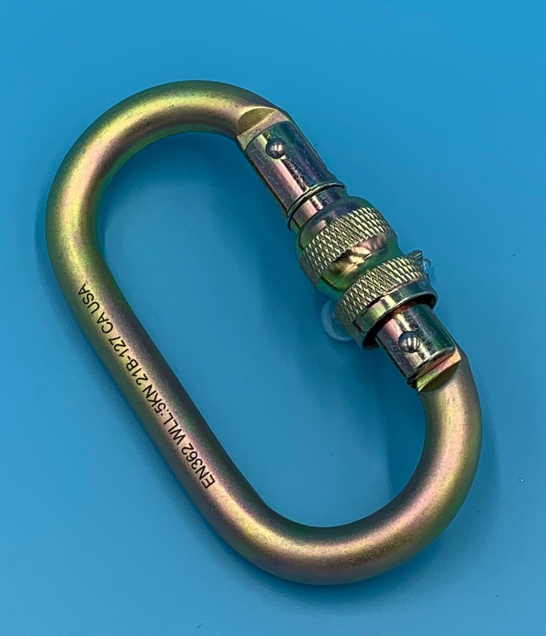 Bungee Run Steel Carabiner with Screw Lock