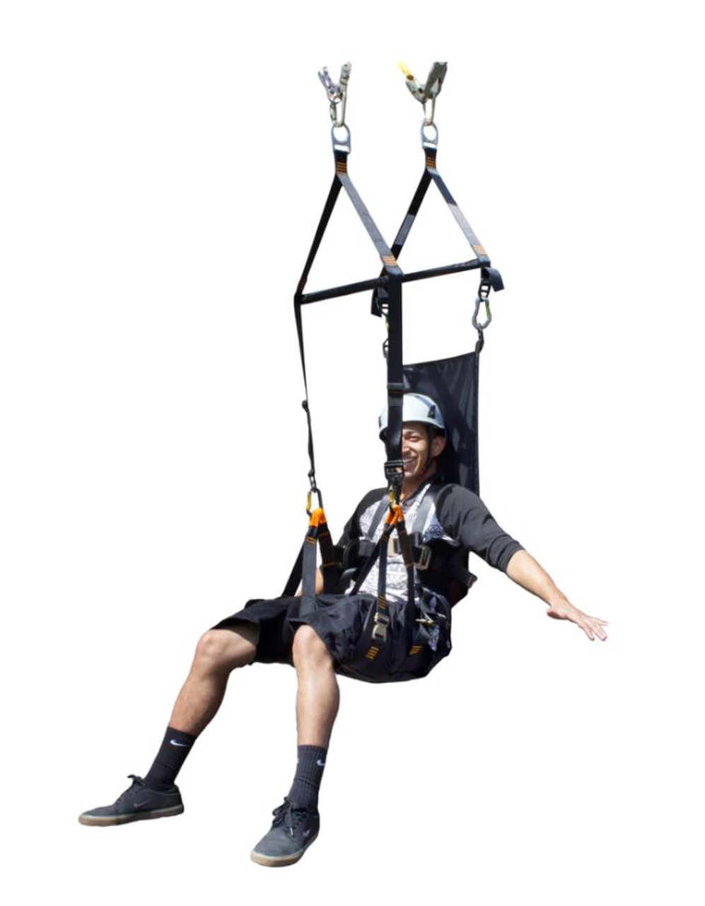Fusion Zipline Seat Style Harness with Head Support