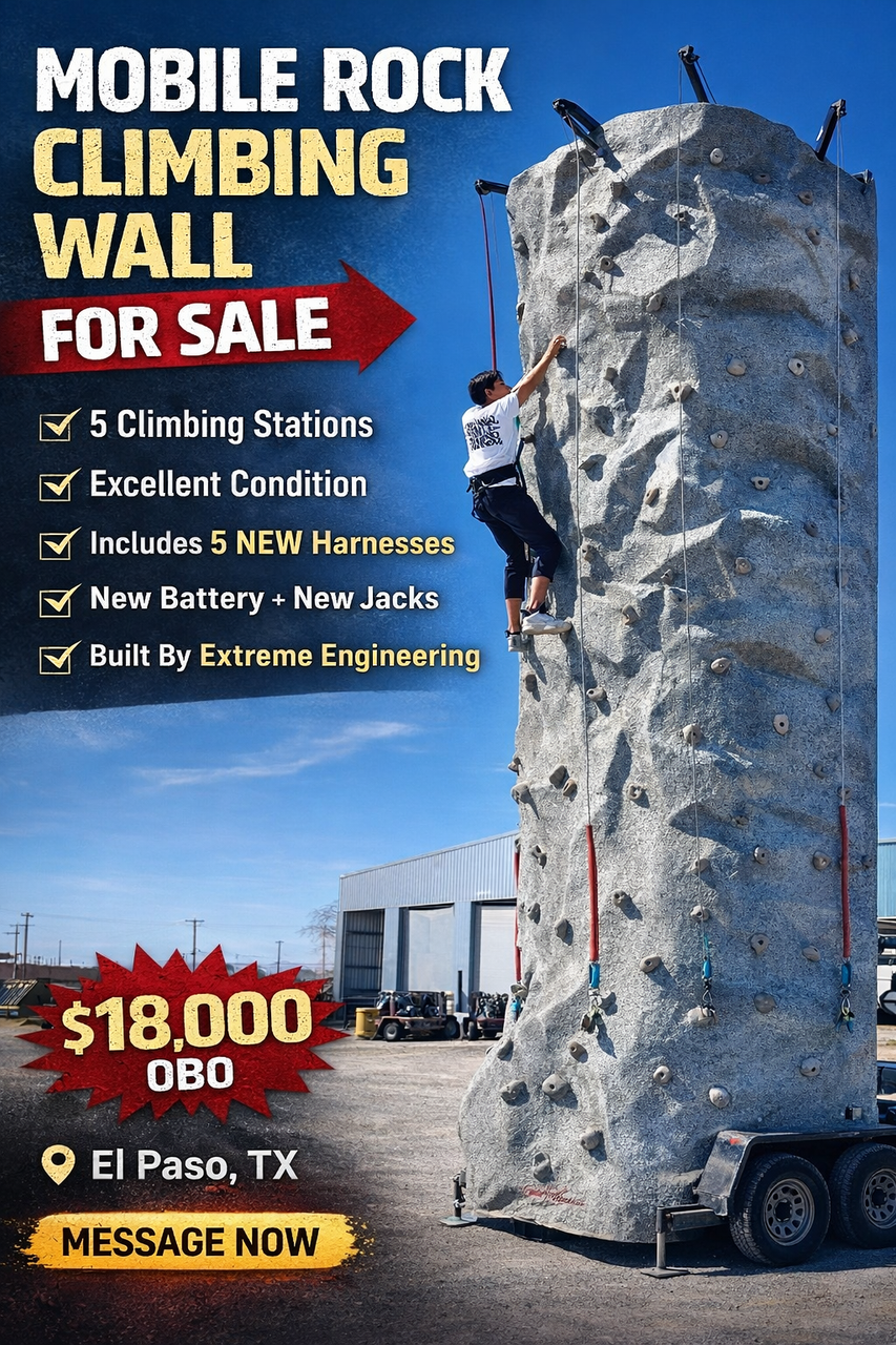 Mobile Rock Climbing Wall For Sale