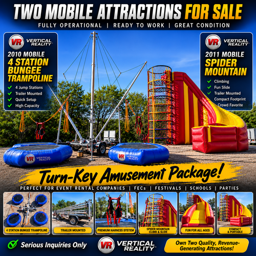 Two Vertical Reality Mobile Attractions for Sale