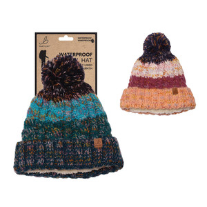 Bartleby Ladies Waterproof Sherpa Lined Bobble Hat Bartleby Ladies Waterproof Sherpa Lined Bobble Hat