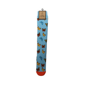 Bartleby Ladies Welly Socks Colourful Butterfly Design Size 4-7 Bartleby Ladies Welly Socks Colourful Butterfly Design Size 4-7