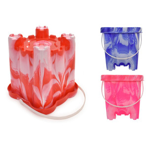 16cm Medium Square Marble Castle Bucket 16cm Medium Square Marble Castle Bucket