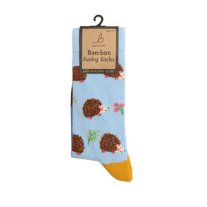 Bartleby Ladies Funky Bamboo Socks Woodland Hedgehogs Size 4-7 Bartleby Ladies Funky Bamboo Socks Woodland Hedgehogs Size 4-7