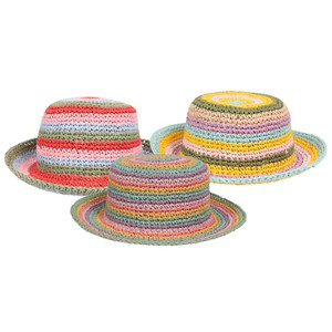 Bartleby Colourful Stripe Girls Crochet Hat