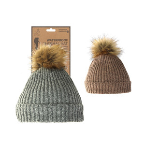 Bartleby Ladies Thermal Waterproof Sherpa Lined Bobble Hat Bartleby Ladies Thermal Waterproof Sherpa Lined Bobble Hat