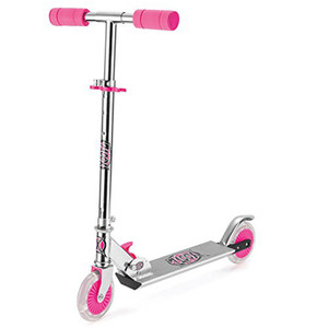 Xootz Folding Scooter With LED Wheels Pink Xootz Folding Scooter With LED Wheels Pink