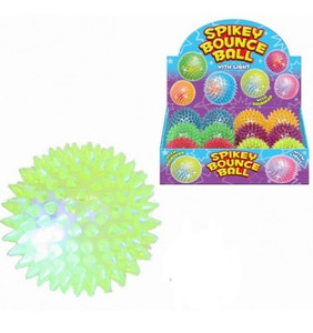 12 Light Up Spikey Balls With Squeakers 75mm 12 Light Up Spikey Balls With Squeakers 75mm