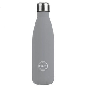 B&Co 500ml Bottle Flask Rubberised Finish Grey B&Co 500ml Bottle Flask Rubberised Finish Grey