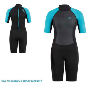 Urban Beach Ladies Sailfin Shorty Wetsuit Aqua - Size S Urban Beach Ladies Sailfin Shorty Wetsuit Aqua - Size S