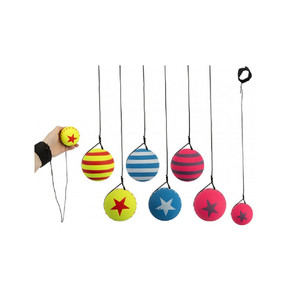 Wrist Strap Return Rubber Ball Activity Toy Assorted Design Wrist Strap Return Rubber Ball Activity Toy Assorted Design