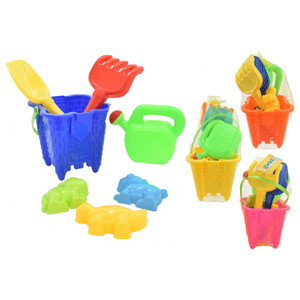 7 Piece Square Sand Castle Beach Bucket Set 7 Piece Square Sand Castle Beach Bucket Set