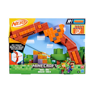 Nerf Minecraft Entry Bow With 8 Foam Bullets