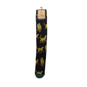 Bartleby Ladies Welly Socks Cheetah Design Size 4-7 Bartleby Ladies Welly Socks Cheetah Design Size 4-7