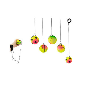 Wrist Strap Return Multi Coloured Rubber Ball Activity Toy Assorted Design Wrist Strap Return Multi Coloured Rubber Ball Activity Toy Assorted Design