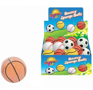 12 Bouncy Sponge Balls 63mm - 4 Assorted Colours 12 Bouncy Sponge Balls 63mm - 4 Assorted Colours
