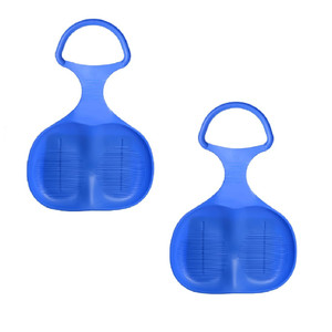Pack of 2 Plastic Snow Skimmer Bump Sled - All Blue Pack of 2 Plastic Snow Skimmer Bump Sled - All Blue