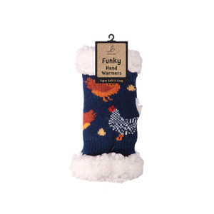 Bartleby Sherpa Wrist Warmer Colourful Chickens Design