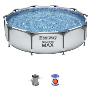 Bestway 10 ft Steel Pro Frame Pool with 330 Gal Pump 56408