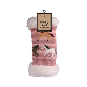 Bartleby Sherpa Wrist Warmer Galloping Horses Design