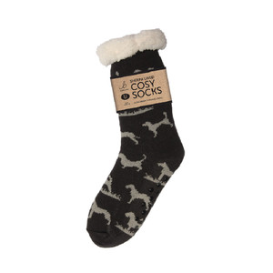 Bartleby Mens Sherpa Socks - Hunting Dogs Design