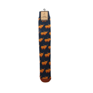 Bartleby Mens Funky Welly Socks Hardy Highland Cows