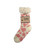 Bartleby Ladies Sherpa Socks Pink Cow Print Size 4-8