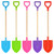 Yello 29'' Shield Wooden Spade Assorted Colours