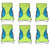 6 Green Nalu Folding Low Seat Beach Chair Camping Chairs