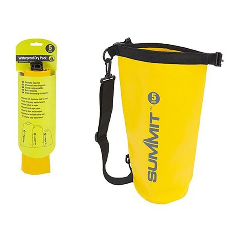 Summit Dry Bag 5L Floats 100% Waterproof Yellow